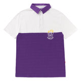 ART OF SCRIBBLE OVERLOAD PURPLE RUGBY SHIRT - SHORT SLEEVE (SUN-TECH) WHITE / PURPLE