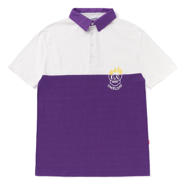 ART OF SCRIBBLE OVERLOAD PURPLE RUGBY SHIRT - SHORT SLEEVE (SUN-TECH) WHITE / PURPLE