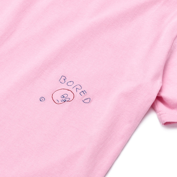 ART OF SCRIBBLE BORED SHORT SLEEVE T-SHIRT PINK