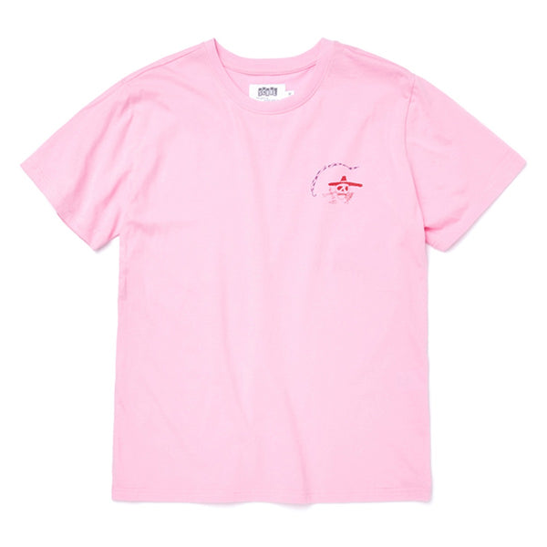 ART OF SCRIBBLE SKULL PARTY SHORT SLEEVE T-SHIRT PINK