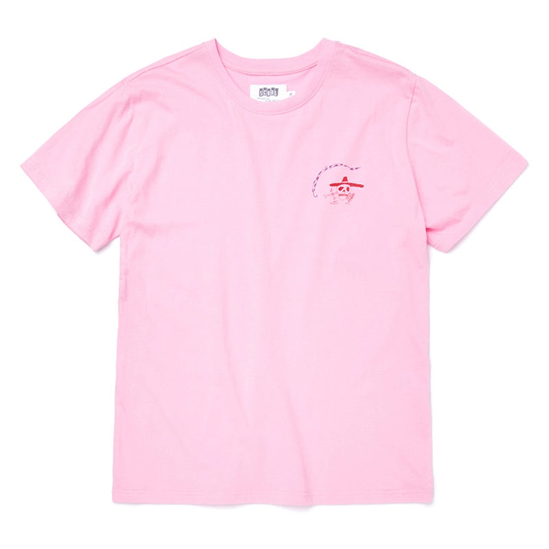 ART OF SCRIBBLE SKULL PARTY SHORT SLEEVE T-SHIRT PINK