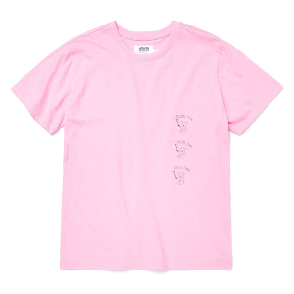 ART OF SCRIBBLE GOOD TIME SHORT SLEEVE T-SHIRT PINK
