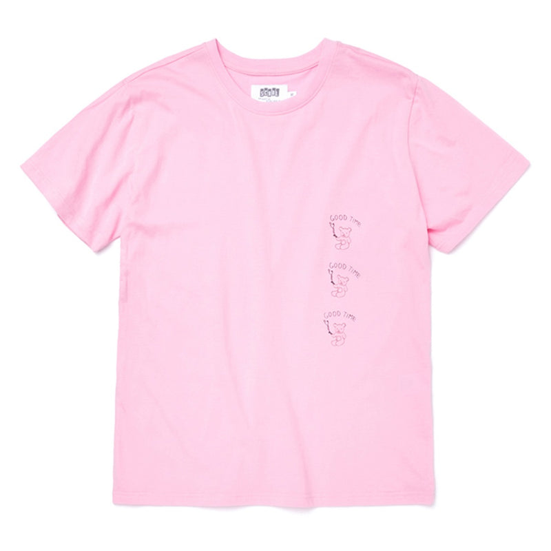 ART OF SCRIBBLE GOOD TIME SHORT SLEEVE T-SHIRT PINK