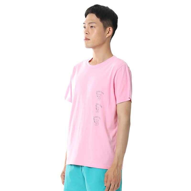 ART OF SCRIBBLE GOOD TIME SHORT SLEEVE T-SHIRT PINK
