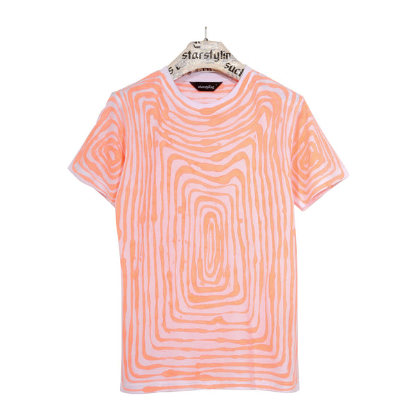 STARSTYLING TREE T-SHIRT WHITE/ORANGE UNIQUE PAINTED