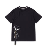 TEE LIBRARY QUESTION TAPE SHORT SLEEVE T-SHIRT BLACK