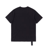 TEE LIBRARY QUESTION TAPE SHORT SLEEVE T-SHIRT BLACK