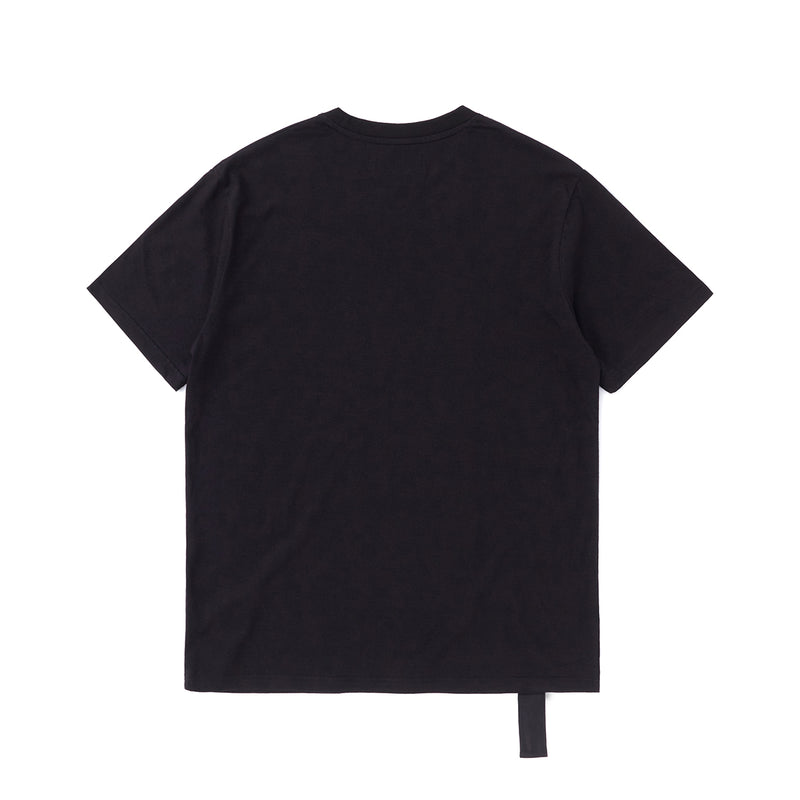 TEE LIBRARY QUESTION TAPE SHORT SLEEVE T-SHIRT BLACK