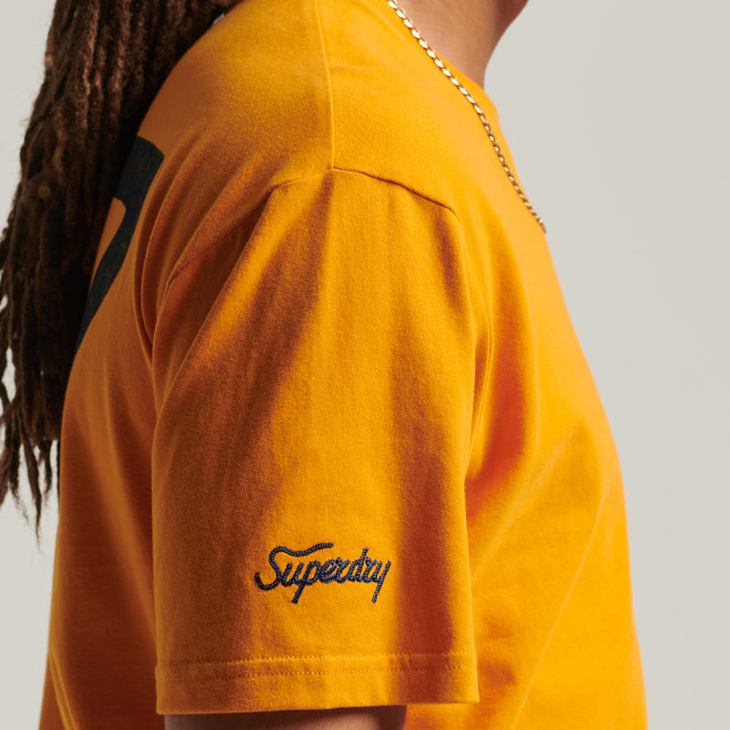 SUPERDRY VINTAGE COLLEGIATE TEE TRACK GOLD