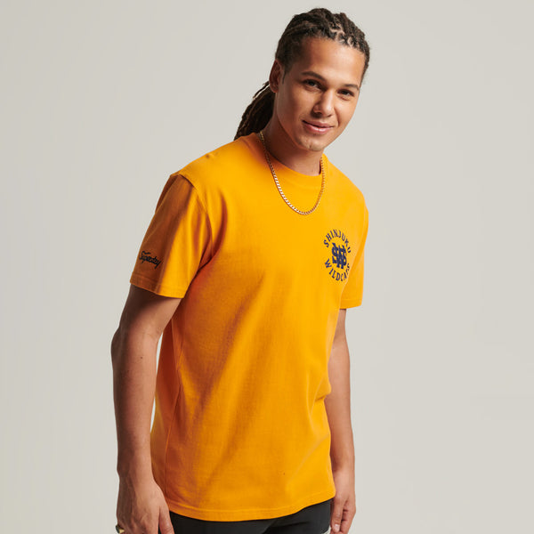 SUPERDRY VINTAGE COLLEGIATE TEE TRACK GOLD