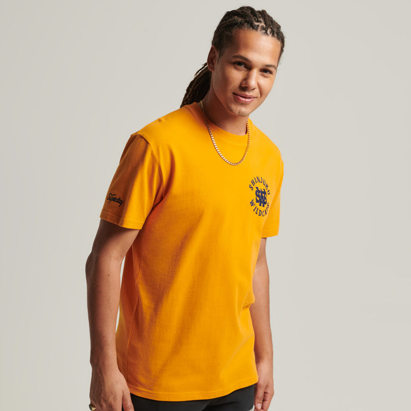 SUPERDRY VINTAGE COLLEGIATE TEE TRACK GOLD