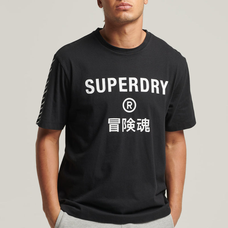 SUPERDRY CODE CORE SPORT TEE BLACK