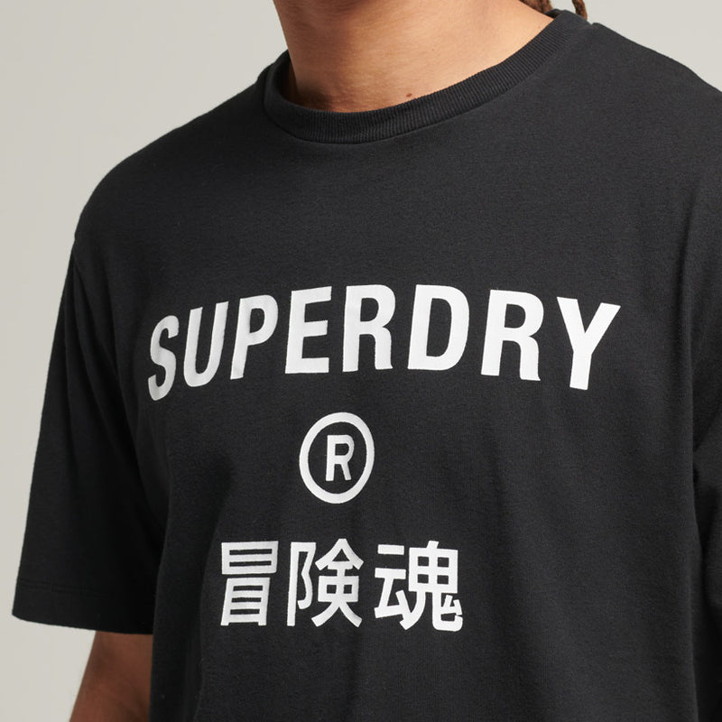 SUPERDRY CODE CORE SPORT TEE BLACK
