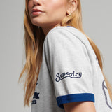 SUPERDRY VINTAGE ATHLETIC RINGER TEE GLACIER GREY MARL