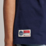 SUPERDRY VINTAGE ATHLETIC STRIPE TEE RICH NAVY