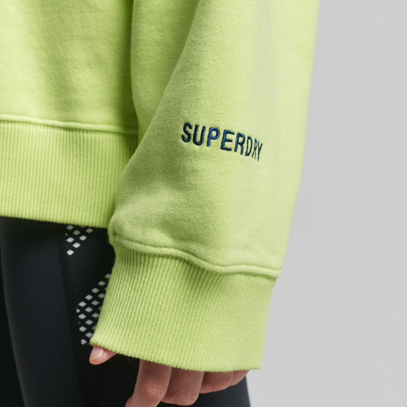 SUPERDRYCORE CREW SWEATSHIRT LIME YELLOW