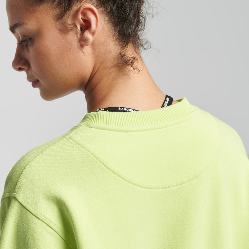 SUPERDRYCORE CREW SWEATSHIRT LIME YELLOW
