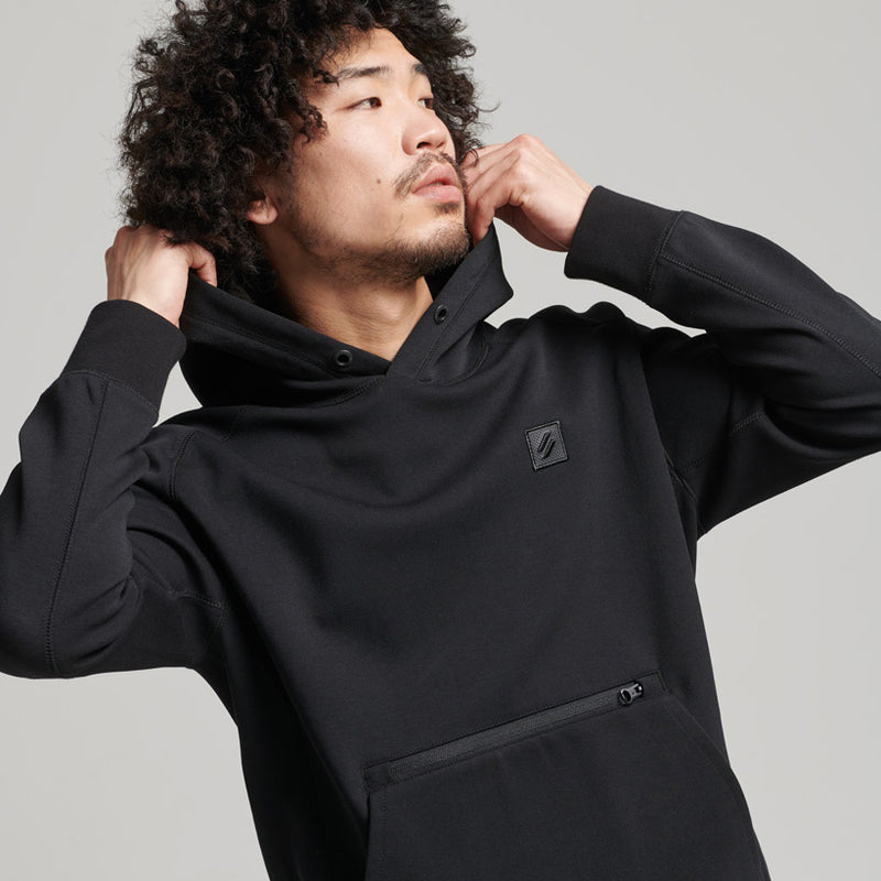 SUPERDRY CODE TECH HOODIE BLACK