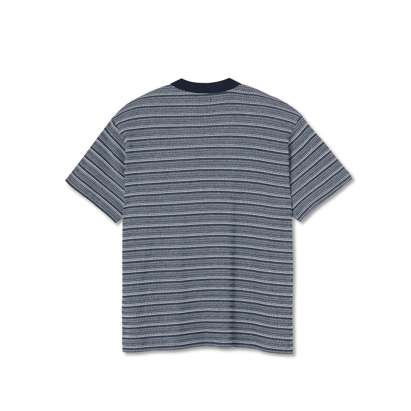 POLAR SKATE STRIPE SHIN TEE NAVY
