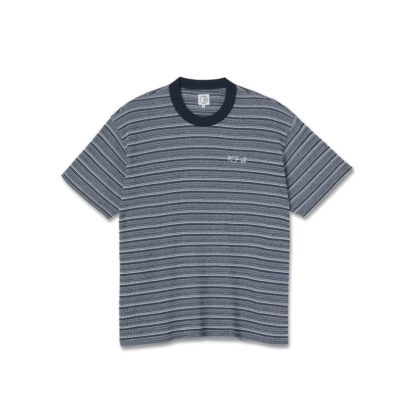 POLAR SKATE STRIPE SHIN TEE NAVY